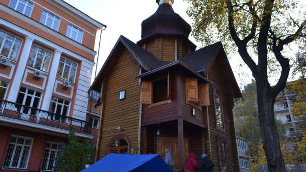 В центре Киева горел православный храм