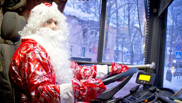 В новогоднюю ночь транспорт в Покровске работал круглосуточно