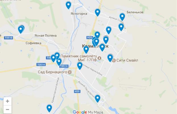 Приемные краматорских депутатов появились на онлайн-карте 
