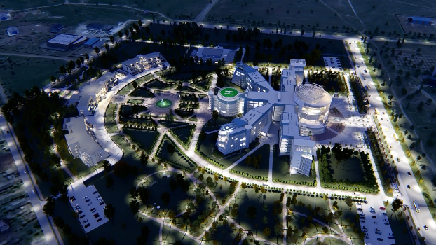 В ДонОГА показали, как проходит строительство областной больницы в Краматорске