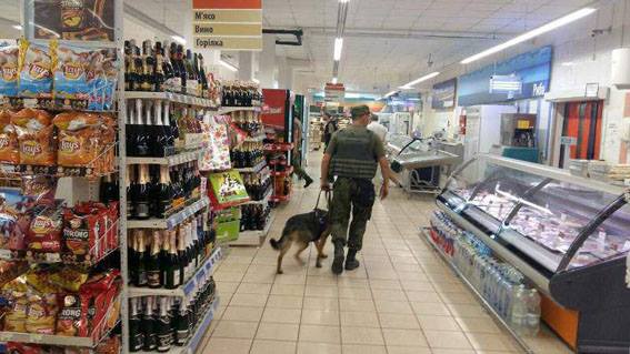 В супермаркете Краматорска взрывоопасный предмет не нашли