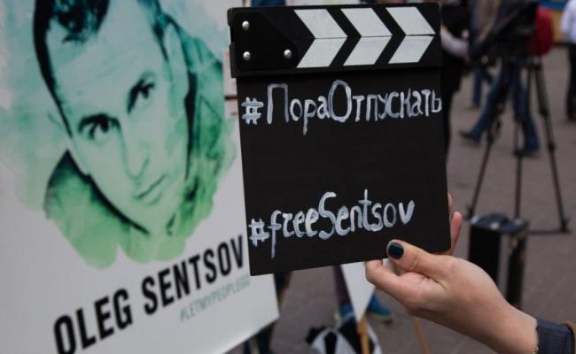 В Киева прошла акция в поддержку Сенцова