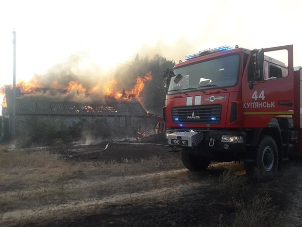 Масштабный пожар на Харьковщине уничтожил село