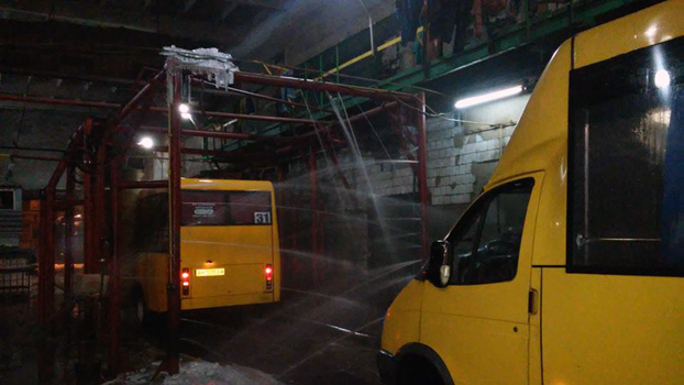 ГРИПП: В Краматорске начали мыть изнутри общественный транспорт