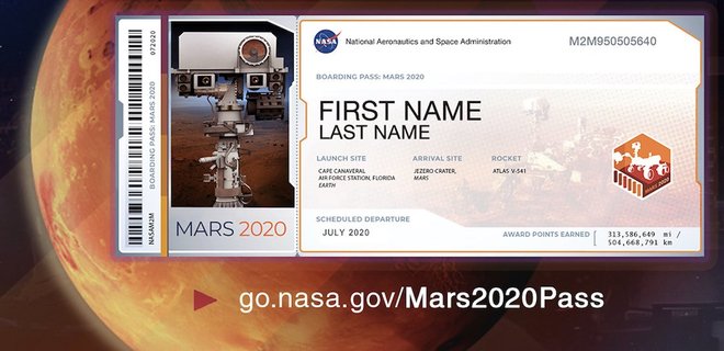 NASA предложило всем желающим отправить свои имена с миссией на Марс