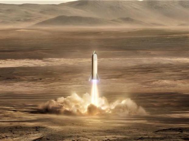 Маск опубликовал в соцсети изображение будущей базы на Марсе