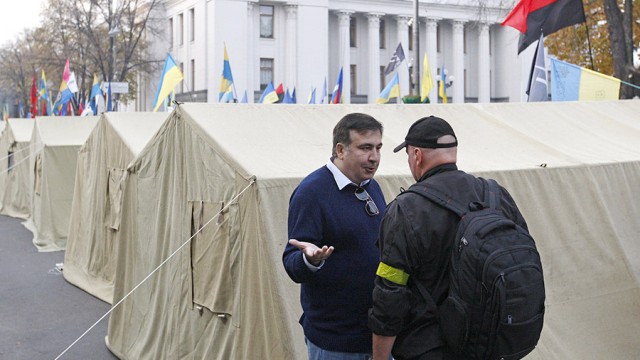 Саакашвили у палаток