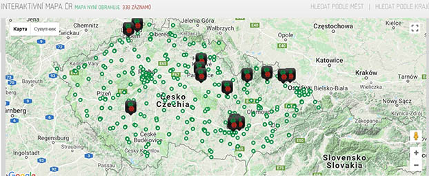 карта техосмотров Чехия
