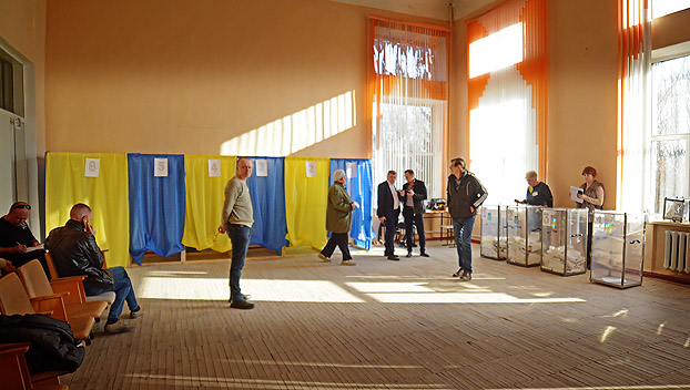 избирательный участок на выборах президента Украины Константиновка
