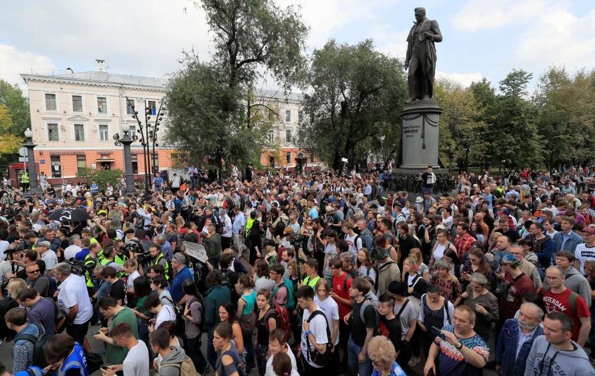 В Москве состоялось масштабное шествие против политических репрессий