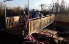 В Станице Луганской открыли временный мост