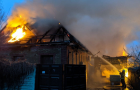 Масштабный пожар произошел в частном доме в Краматорске