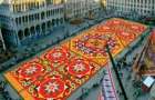 Самый большой ковер из цветов величиной в 1800 квадратных метров украсил площадь в Брюсселе