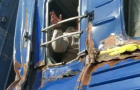 Комбайн врезался в поезд Бахмут — Львов: фото