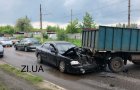 ДТП в Константиновке: Легковой автомобиль KIA врезался в грузовик УАЗ