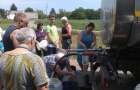 Rescuers help residents of the region who were left without water