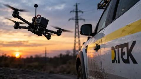 Удар FPV-дрона по авто енергетиків ДТЕК: робота аварійних бригад триває