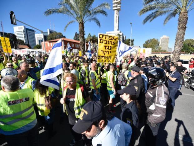 В Израиле начался протест «желтых жилетов»