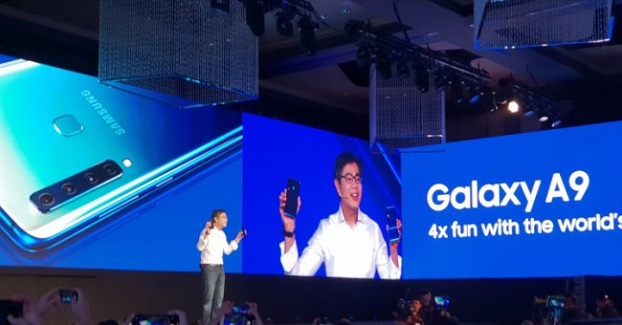Samsung презентовала новый смартфон с четырьмя камерами