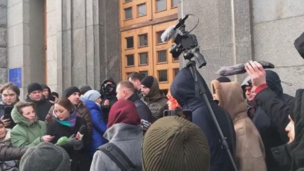 Харьковчане вышли на митинг из-за отсутствия отопления в более чем 60 домах