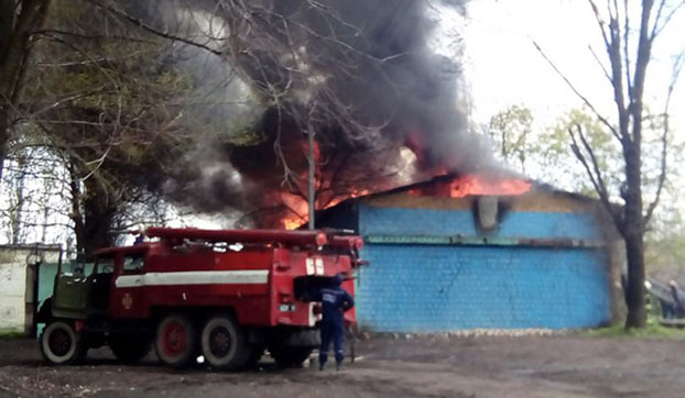В Мирнограде горело здание горводоканала