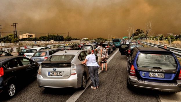 Жертвами лесных пожаров в Греции стали по меньшей мере 50 человек