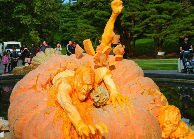 Самая большая Хэллоуинская тыква весила 655,895 кг