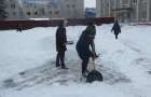 Сотрудники Покровского исполкома поменяли кабинеты на лопаты