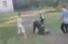 Mirnograd: aggressive teenagers beat an old man on the street